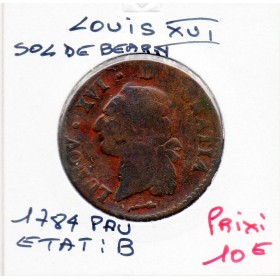 Sol de Bearn 1784 Pau Louis XVI B