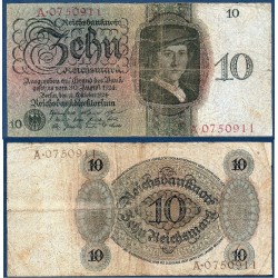Allemagne Pick N°175a, Billet de banque de 10 reichsmark 1924