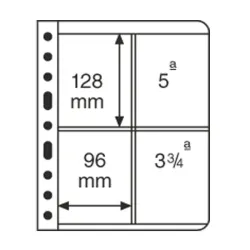 Feuilles 2ST VARIO, 2 compartiments, subdivision verticale, noire