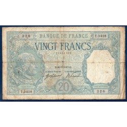 20 Francs Bayard TB- 26.1.1917 Billet de la banque de France