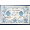 5 Francs Bleu TTB- 12.10.1912 Billet de la banque de France