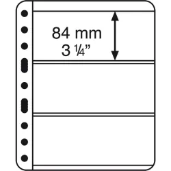 Feuilles VARIO PLUS 3S, extra rigides, 3 compartiment, noir