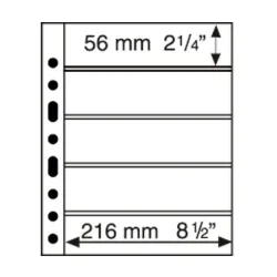 Feuilles GRANDE 5S, avec 5 Bandes horizontales, noir