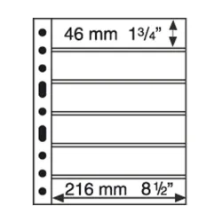 Feuilles GRANDE 6S, avec 6 Bandes horizontales, noir