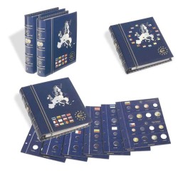 VISTA album numismatique euros volumes 1 et 2 avec étui 