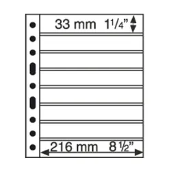 Feuilles GRANDE 8S, avec 8 Bandes horizontales, noir