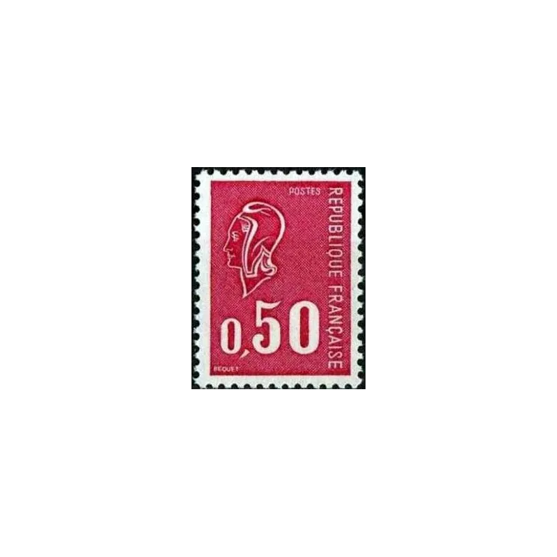 Timbre France Yvert No 1664a gomme tropicale variété Type Marianne de Béquet Timbre France Yvert No 1664a gomme tropicale variété Type Marianne de Béquet