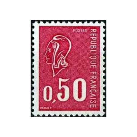 Timbre France Yvert No 1664a gomme tropicale variété Type Marianne de Béquet