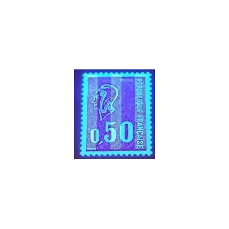 Timbre France Yvert No 1664c 3 bandes phosphore variété Type Marianne de Béquet
