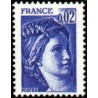 Timbre France Yvert No 1963a gomme tropicale variété  Type Sabine