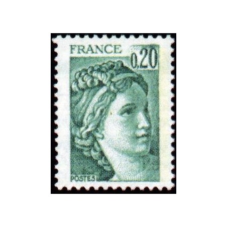Timbre France Yvert No 1967b gomme Tropicale variété Type Sabine