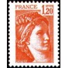 Timbre France Yvert No 1974a gomme tropicale variété Type Sabine