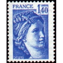 Timbre France Yvert No 1975a gomme tropicale variété Type Sabine