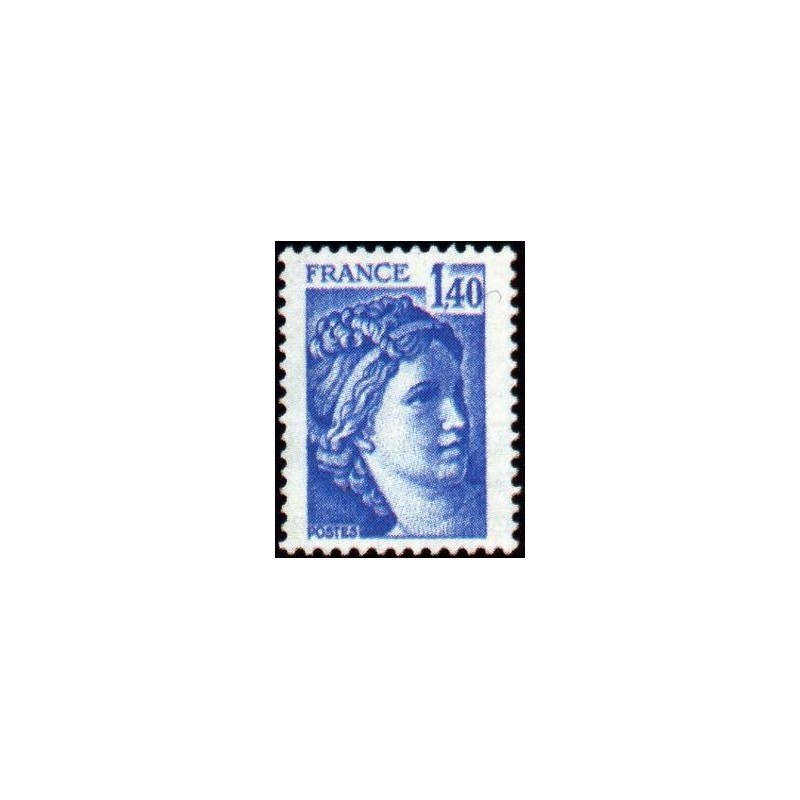 Timbre France Yvert No 1975a gomme tropicale variété Type Sabine