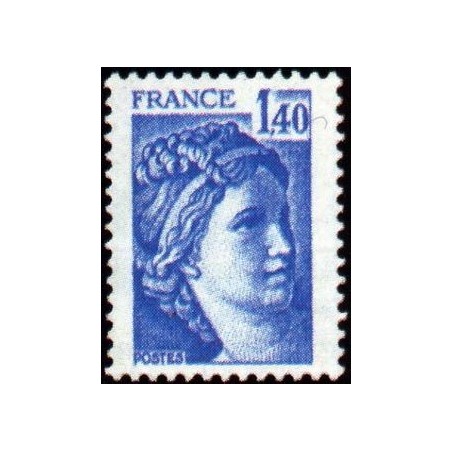 Timbre France Yvert No 1975a gomme tropicale variété Type Sabine