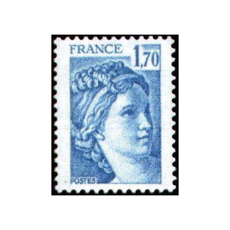 Timbre France Yvert No 1976a gomme tropicale variété Type Sabine