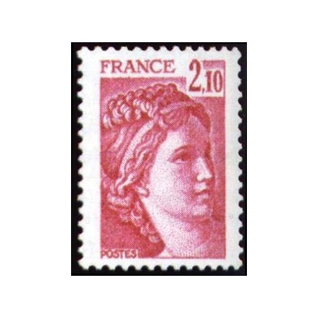 Timbre France Yvert No 1978a gomme tropicale variété Type Sabine