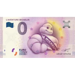 Billet souvenir Michelin 0 euro touristique 2016 l'aventure