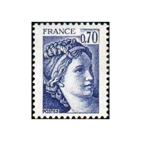 Timbre France Yvert No 2056b gomme tropicale variété Type Sabine