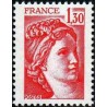 Timbre France Yvert No 2059b Gomme tropicale variété Type Sabine