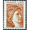 Timbre France Yvert No 2061b gomme tropicale variété Type Sabine