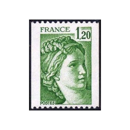 Timbre France Yvert No 2103b sans  phosphore variété Type Sabine de roulette
