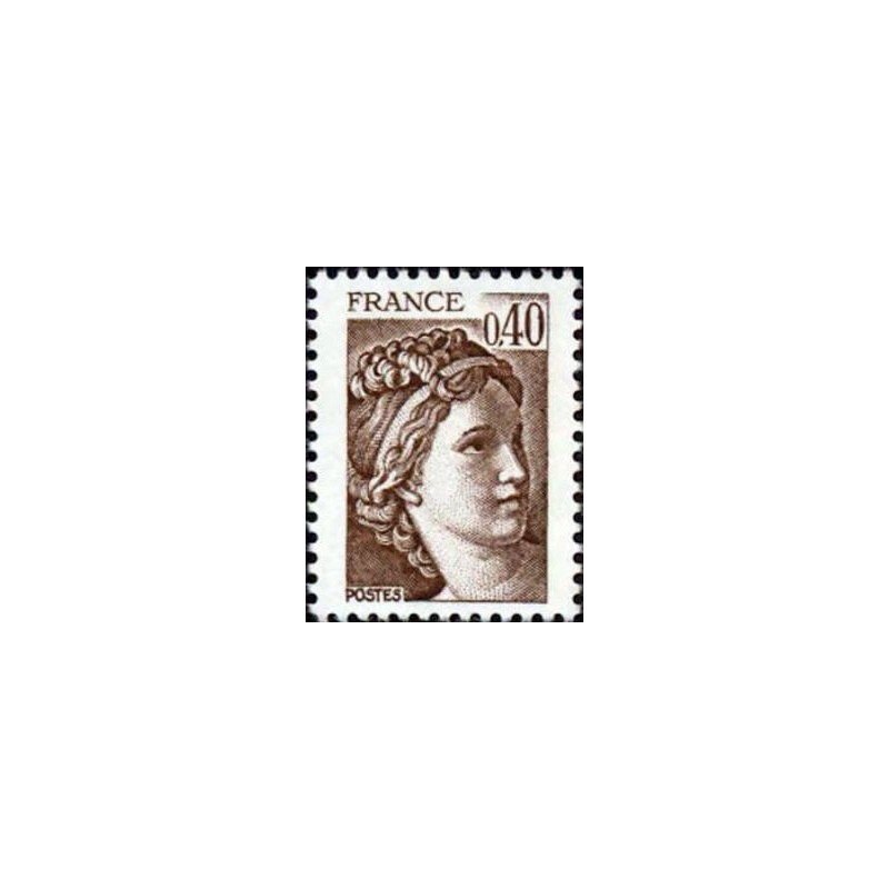 Timbre Yvert No 2118a sans phosphore variété type Sabine 0.40ct