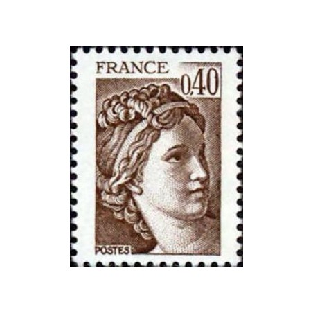 Timbre Yvert No 2118a sans phosphore variété type Sabine 0.40ct