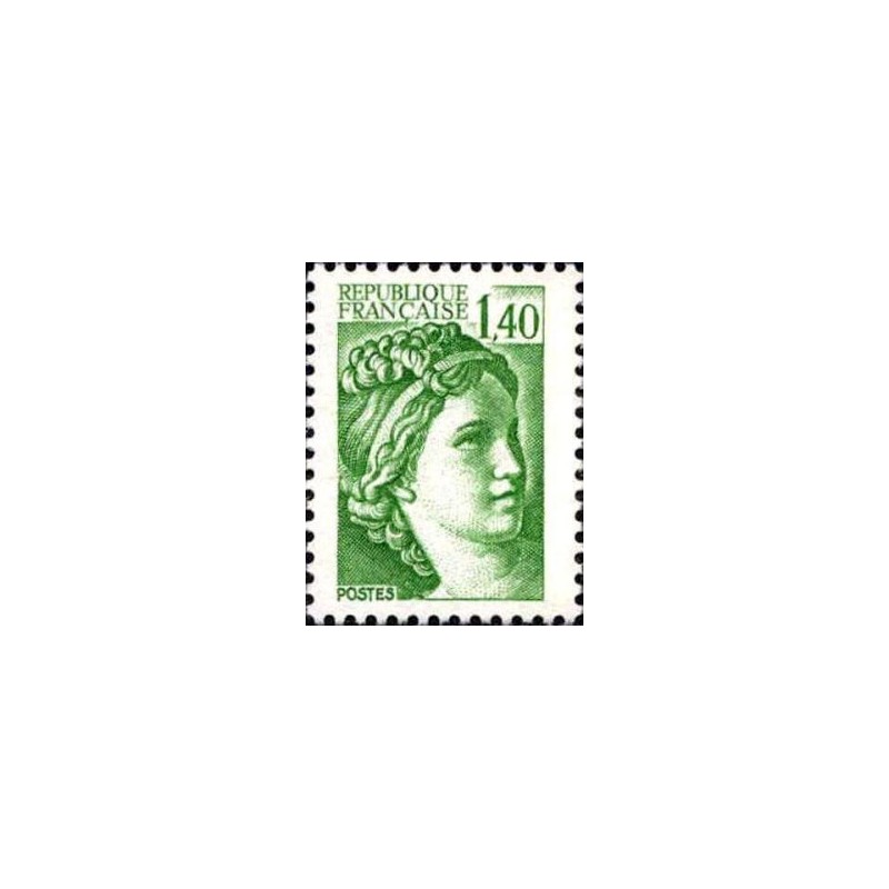 Timbre Yvert No 2154a gomme tropicale variété Type Sabine 1.40fr