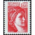 Timbre Yvert No 2155b gomme tropicale variété Type Sabine 1.60fr