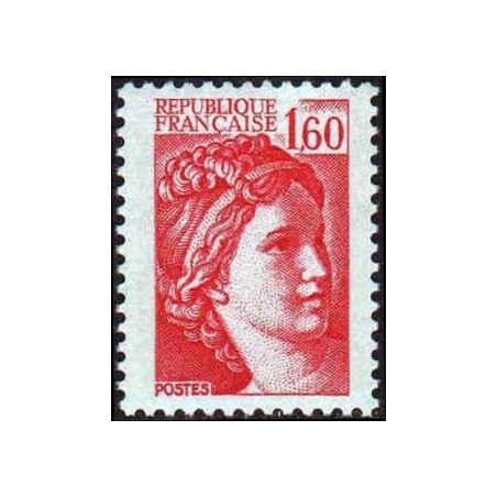 Timbre Yvert No 2155b gomme tropicale variété Type Sabine 1.60fr