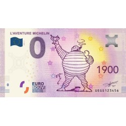 Billet souvenir Michelin 0 euro touristique 2016 l'aventure collection 1900