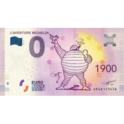 Billet souvenir Michelin 0 euro touristique 2016 l'aventure collection 1900