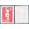 Timbre Yvert No 2719a numéro rouge variété de roulette