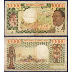 Gabon Pick N°5a, Billet de banque de 10000 Francs 1974