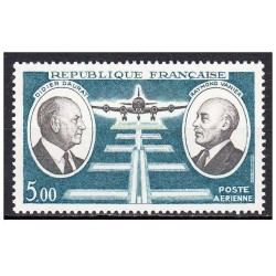 Timbre Poste Aérienne Yvert 46b gomme tropicale variété Didier Daurat et Raymond Vanier