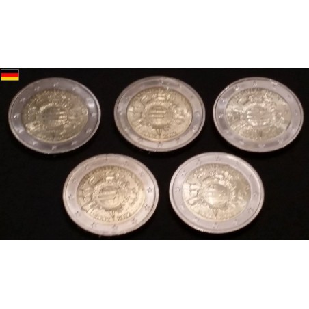 2 euro commémorative Allemagne 2012 DEK 5 ateliers pièces de monnaie €