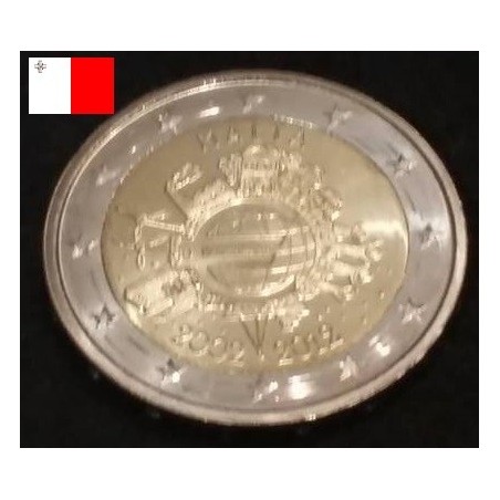 2 euros commémorative Malte 2012 DEK pièces de monnaie €