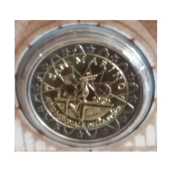 Pièce de 2 euros commémorative Saint-Marin 2005 Galilée