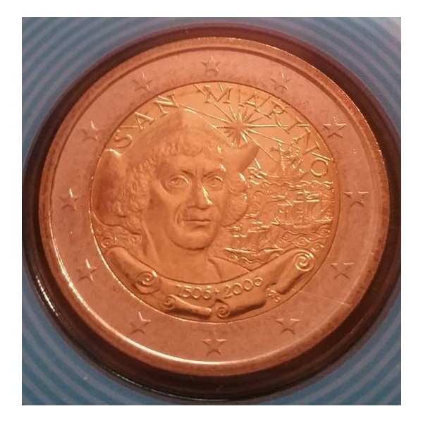 Pièce de 2 euros commémorative Saint Marin 2006 Christophe Colomb