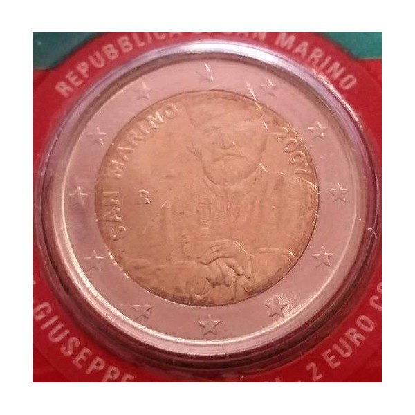 Pièce de 2 euros commémorative Saint Marin 2007 Giuseppe Garibaldi