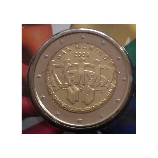 2€ commémorative Saint Marin 2008 dialogue interculturel