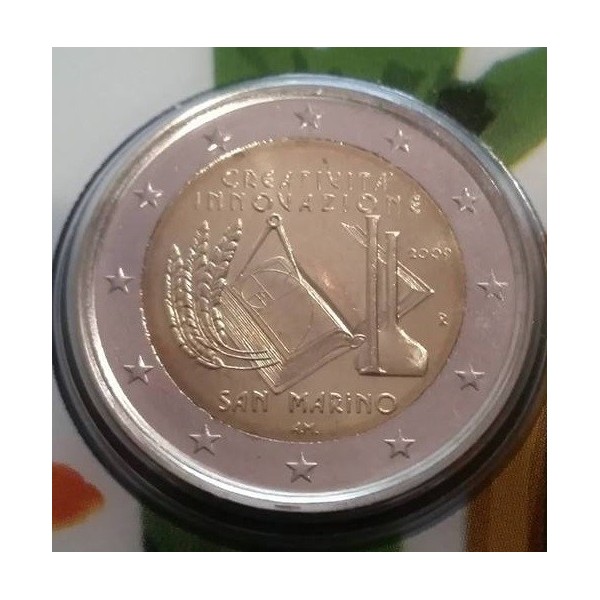 2 euros commémorative Saint Marin 2009 créativité et l'innovation pièces de monnaie €