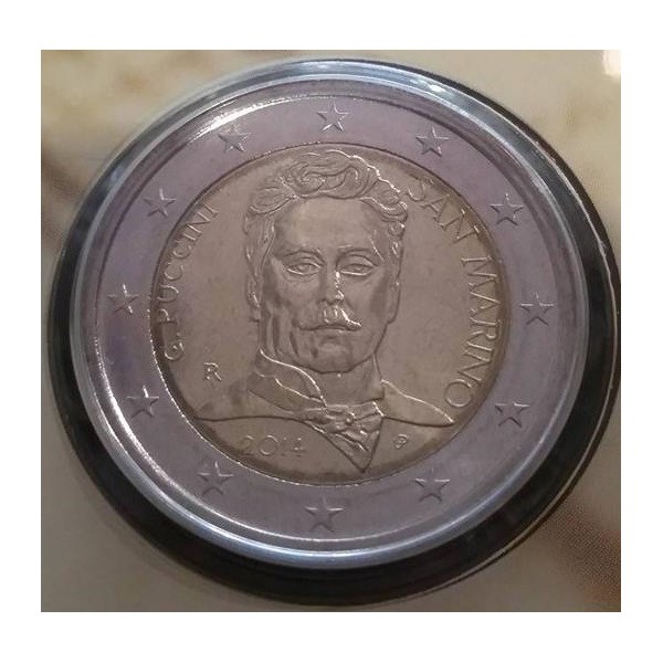 2 euros commémorative Saint Marin 2014 Giacomo Puccini