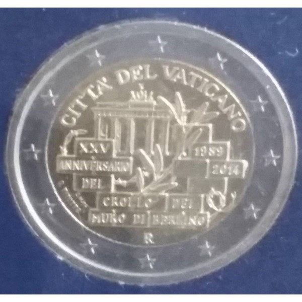 2 euros commémorative Vatican 2014 25 ans de la chute du mur de berlin