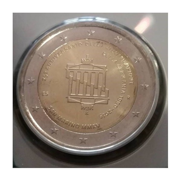 2 euros commémorative Saint Marin 2015 25ans réunification allemagne pièce de monnaie €