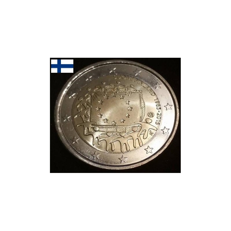 2 euros commémorative Finlande 2015 Drapeau piece de monnaie €