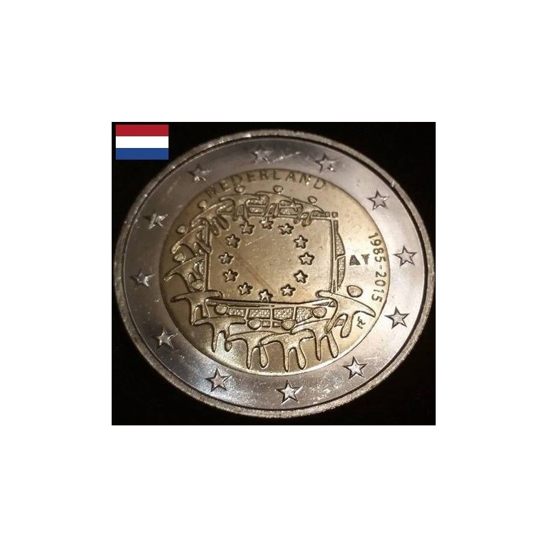 2 euros commémorative Pays Bas 2015 Drapeau piece de monnaie €