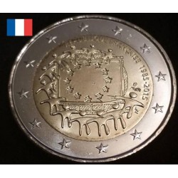 2 euros commémorative France 2015 Drapeau piece de monnaie €