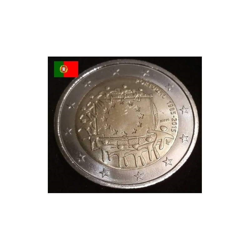 2 euros commémorative Portugal 2015 Drapeau piece de monnaie €